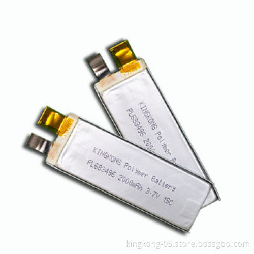 3.7V Lithium Rechargeable Battery, 683496 2,000mAh